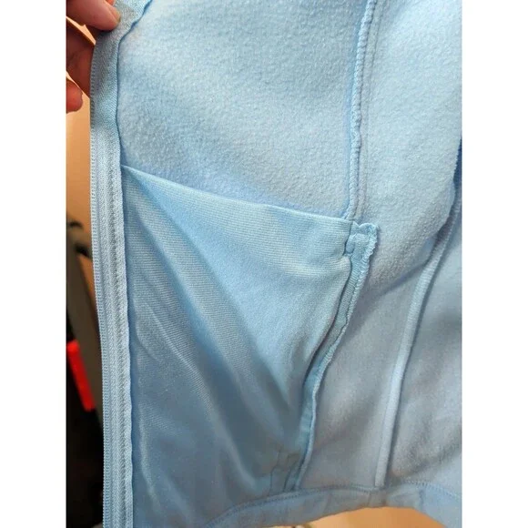 Columbia Women L Light Blue Fleece Full Zip Jacket Cozy Warm Pockets - Picture 4 of 13